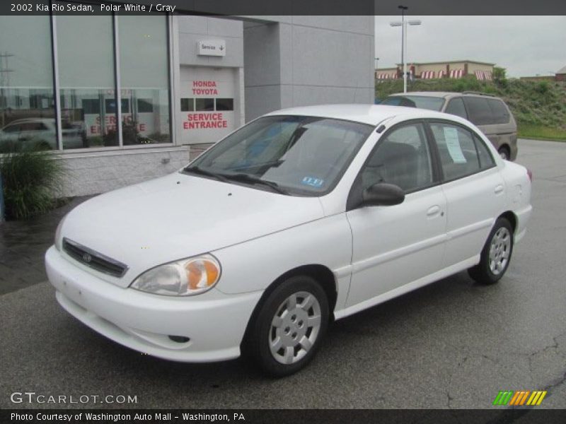 Polar White / Gray 2002 Kia Rio Sedan