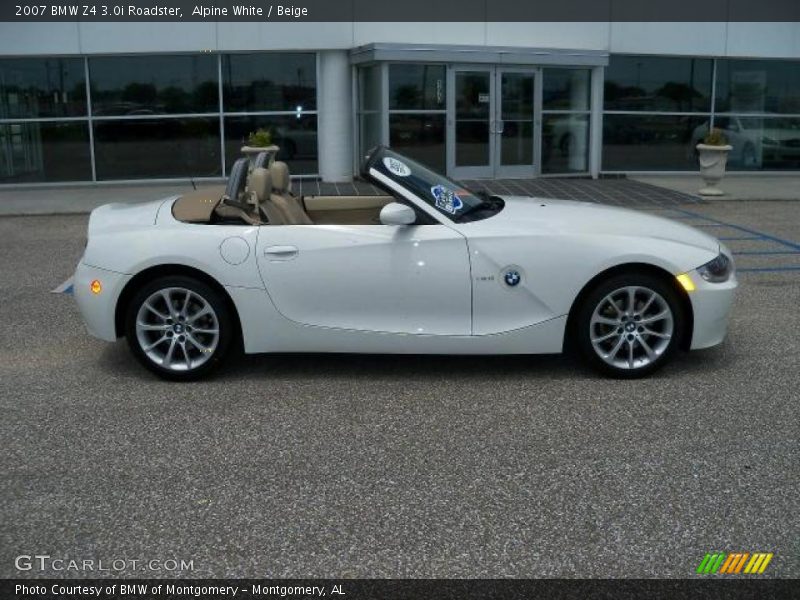 Alpine White / Beige 2007 BMW Z4 3.0i Roadster