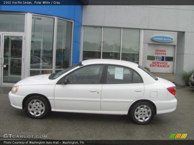 Polar White / Gray 2002 Kia Rio Sedan