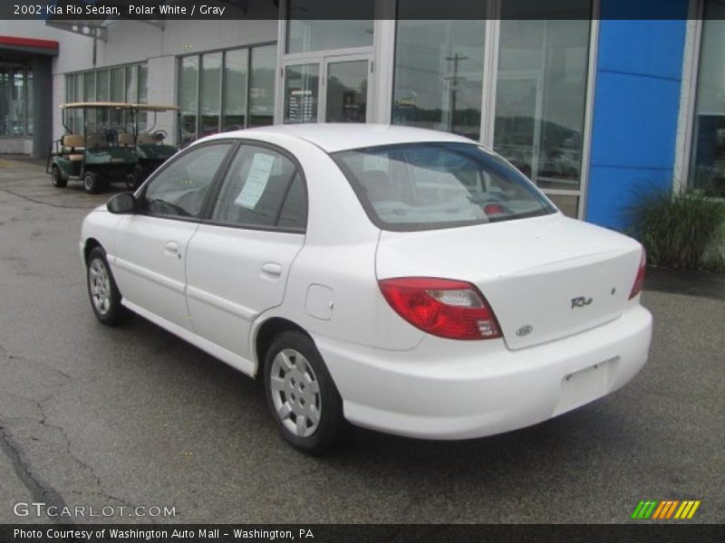 Polar White / Gray 2002 Kia Rio Sedan