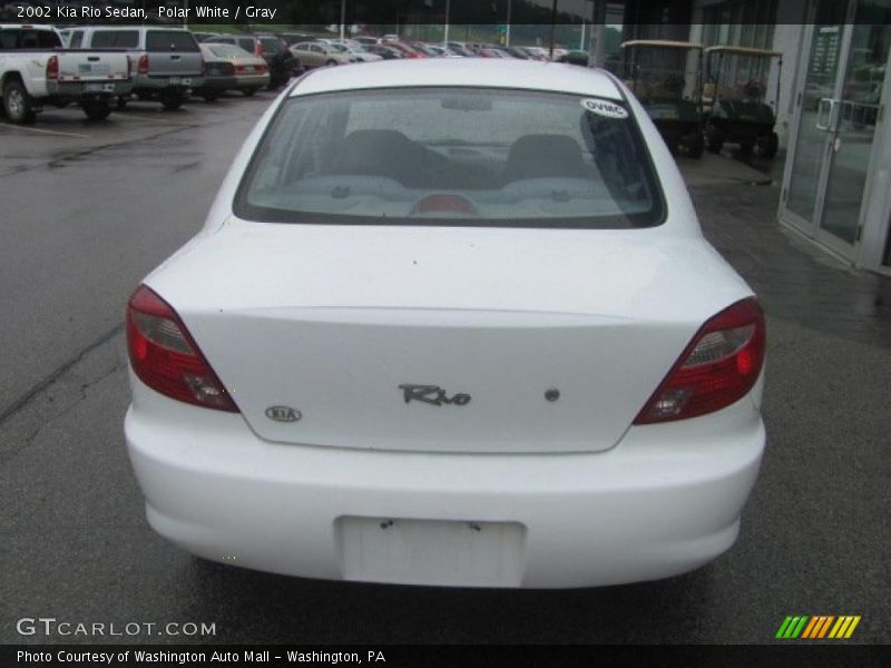 Polar White / Gray 2002 Kia Rio Sedan