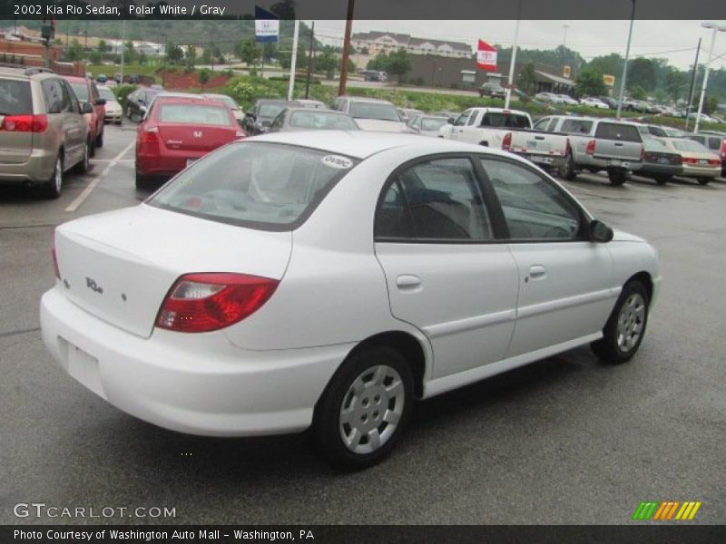 Polar White / Gray 2002 Kia Rio Sedan