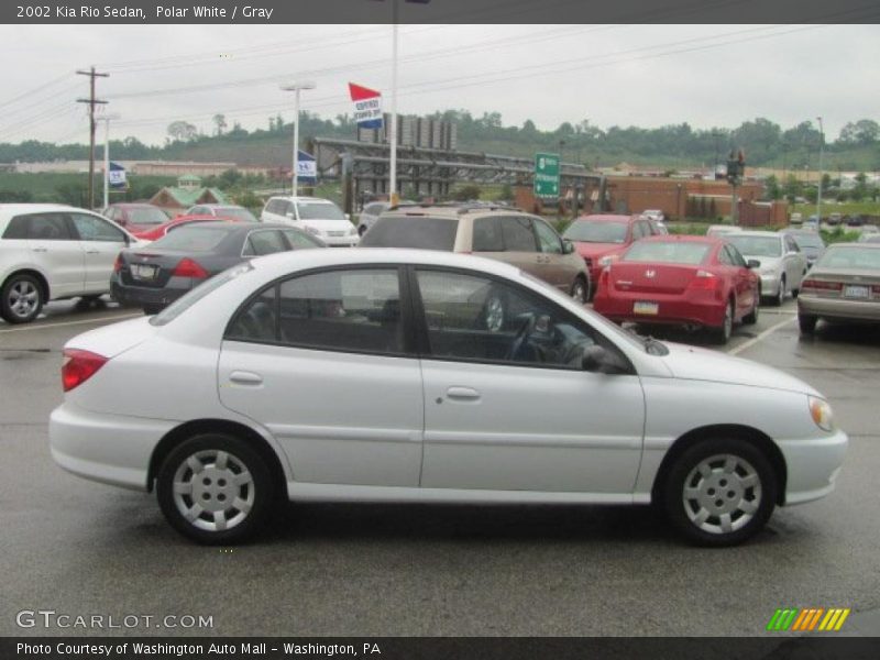 Polar White / Gray 2002 Kia Rio Sedan