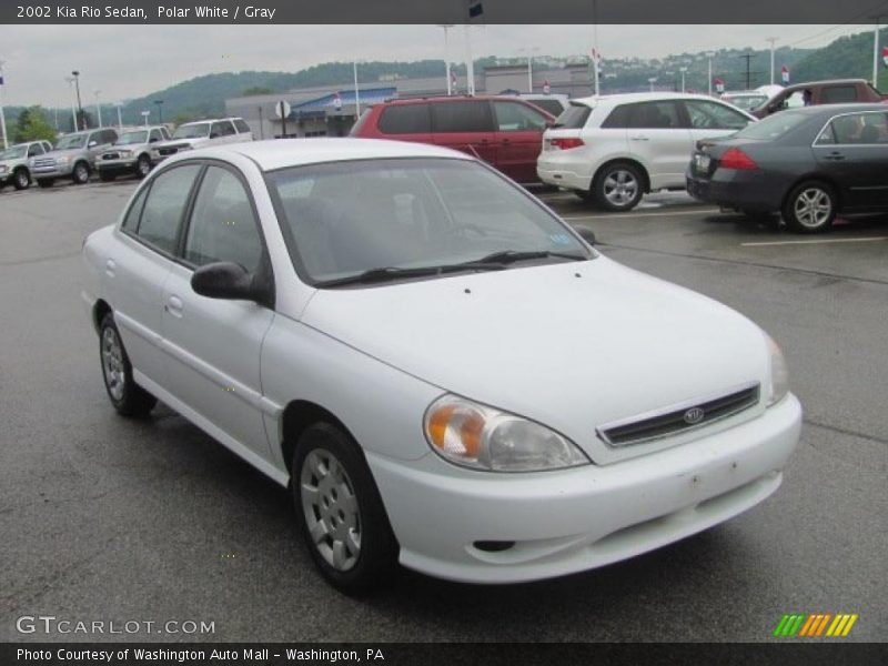 Polar White / Gray 2002 Kia Rio Sedan
