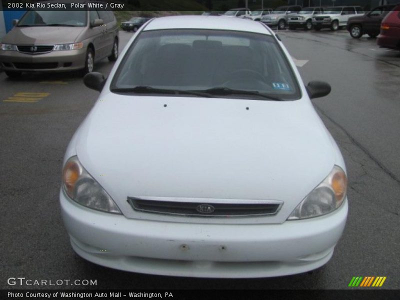 Polar White / Gray 2002 Kia Rio Sedan