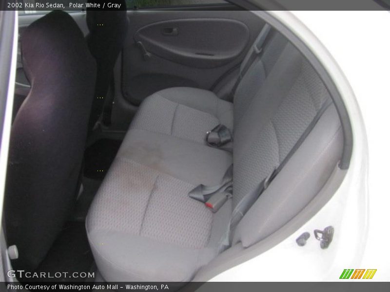 Polar White / Gray 2002 Kia Rio Sedan