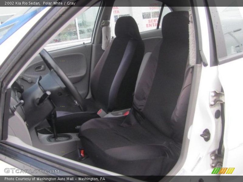 Polar White / Gray 2002 Kia Rio Sedan
