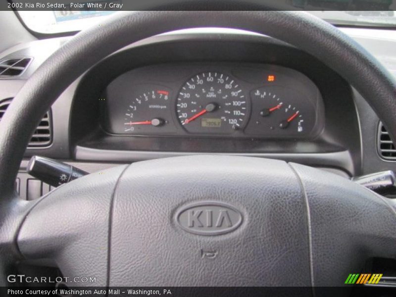 Polar White / Gray 2002 Kia Rio Sedan