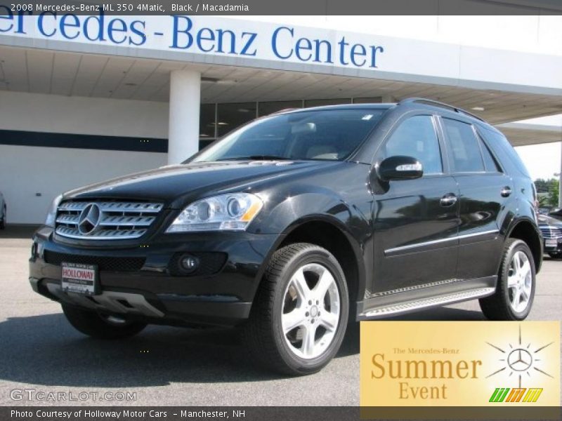 Black / Macadamia 2008 Mercedes-Benz ML 350 4Matic