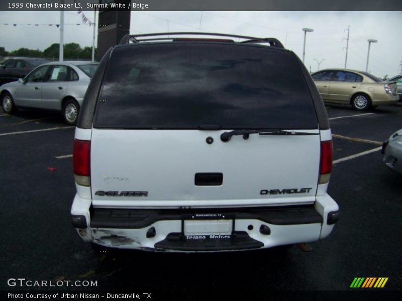 Summit White / Beige 1999 Chevrolet Blazer LS