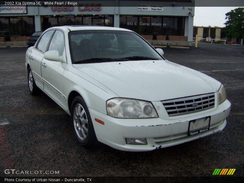 White Pearl / Beige 2002 Kia Optima SE