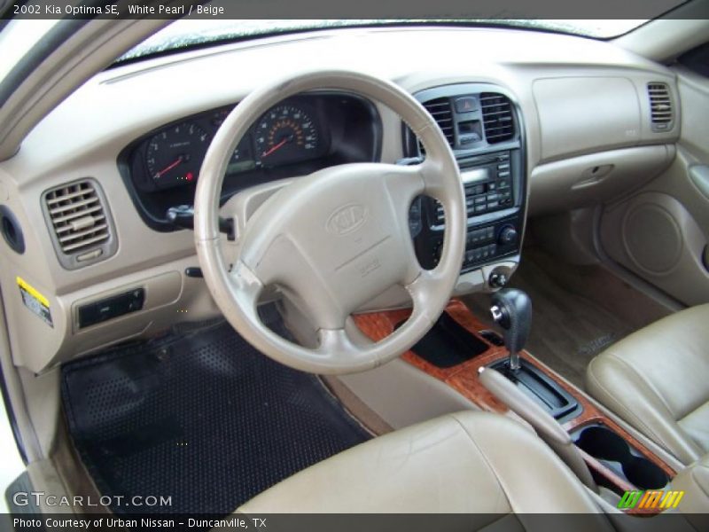 White Pearl / Beige 2002 Kia Optima SE