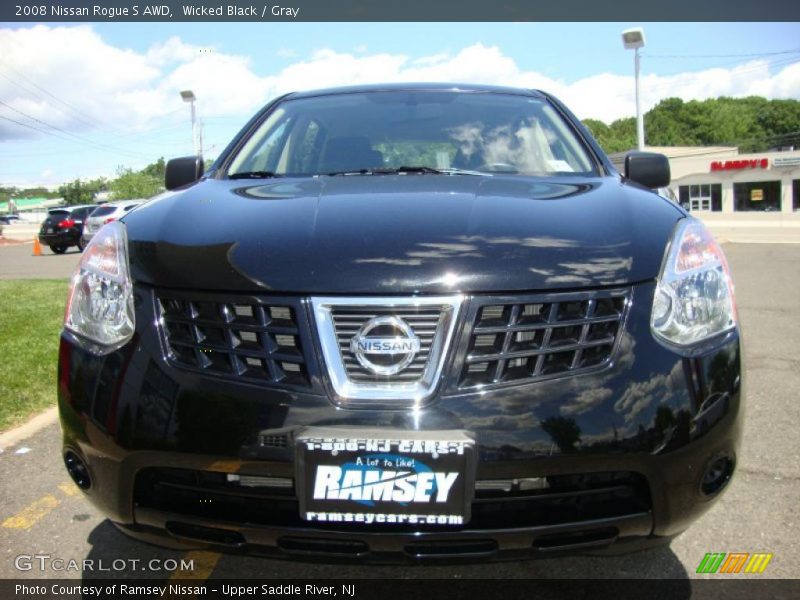 Wicked Black / Gray 2008 Nissan Rogue S AWD