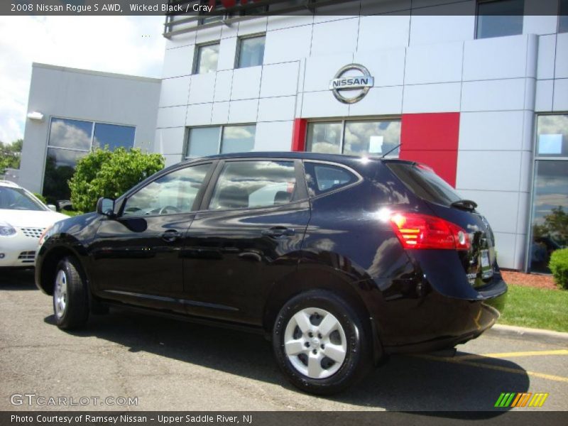 Wicked Black / Gray 2008 Nissan Rogue S AWD