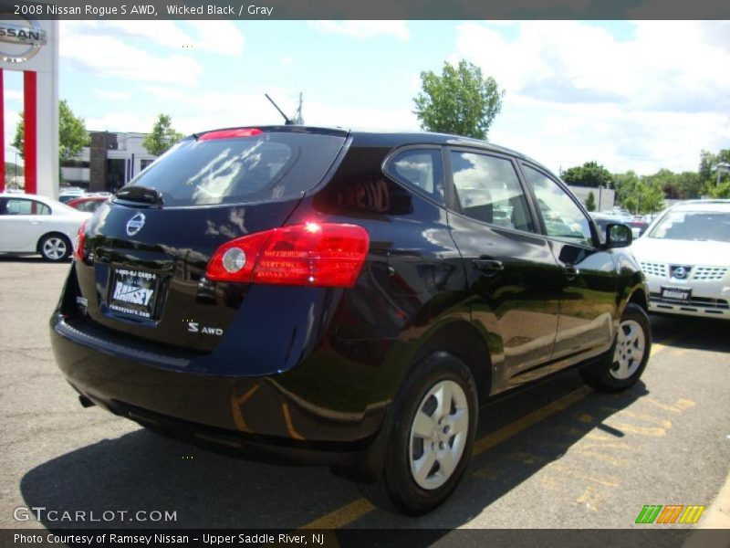 Wicked Black / Gray 2008 Nissan Rogue S AWD