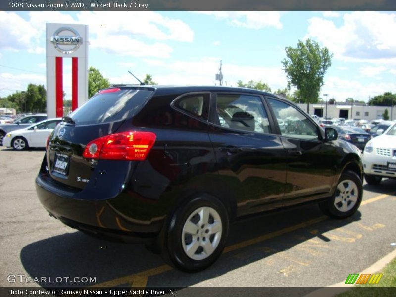 Wicked Black / Gray 2008 Nissan Rogue S AWD