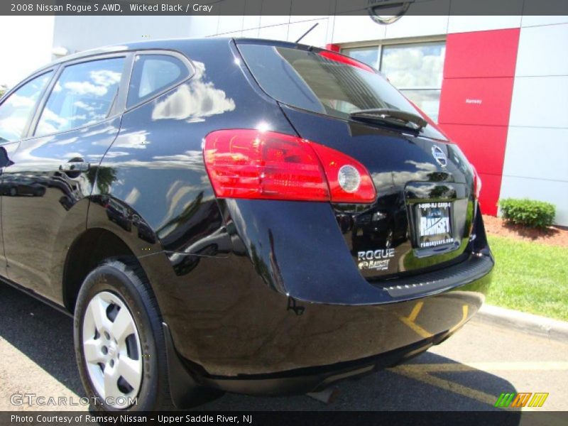 Wicked Black / Gray 2008 Nissan Rogue S AWD
