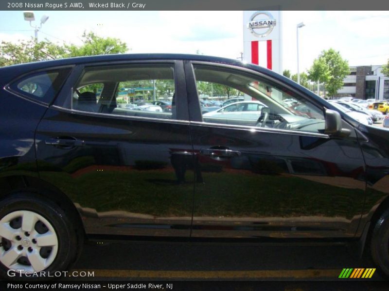 Wicked Black / Gray 2008 Nissan Rogue S AWD