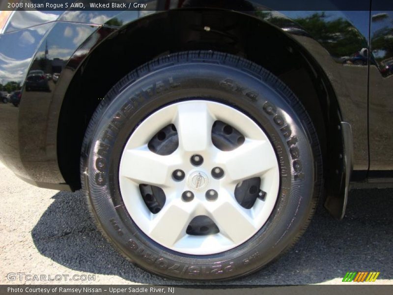 Wicked Black / Gray 2008 Nissan Rogue S AWD