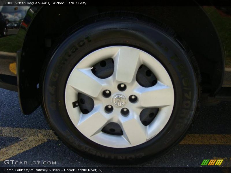 Wicked Black / Gray 2008 Nissan Rogue S AWD