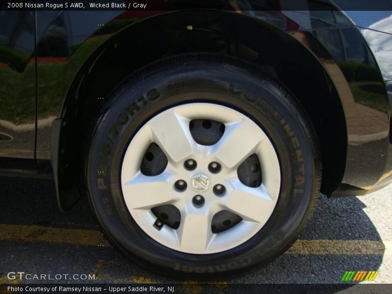 Wicked Black / Gray 2008 Nissan Rogue S AWD