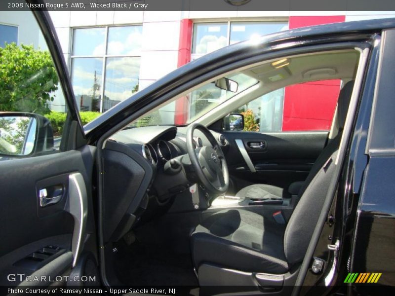 Wicked Black / Gray 2008 Nissan Rogue S AWD