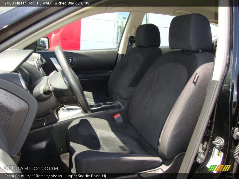 Wicked Black / Gray 2008 Nissan Rogue S AWD