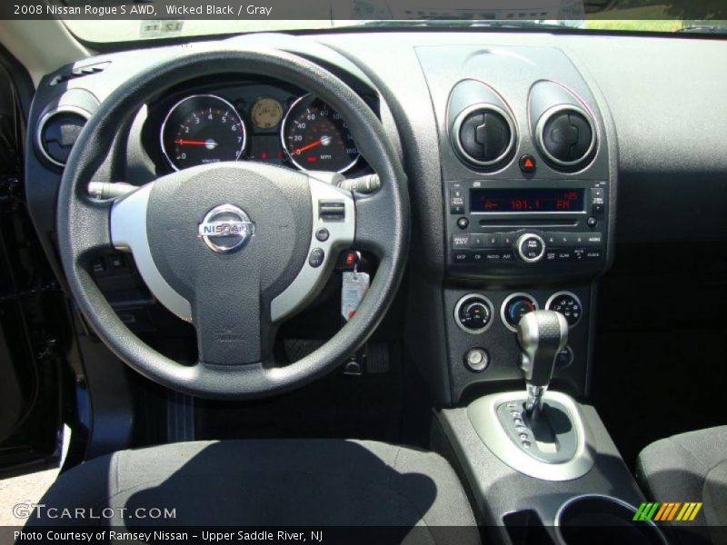 Wicked Black / Gray 2008 Nissan Rogue S AWD