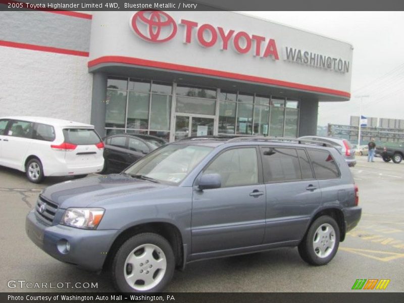 Bluestone Metallic / Ivory 2005 Toyota Highlander Limited 4WD