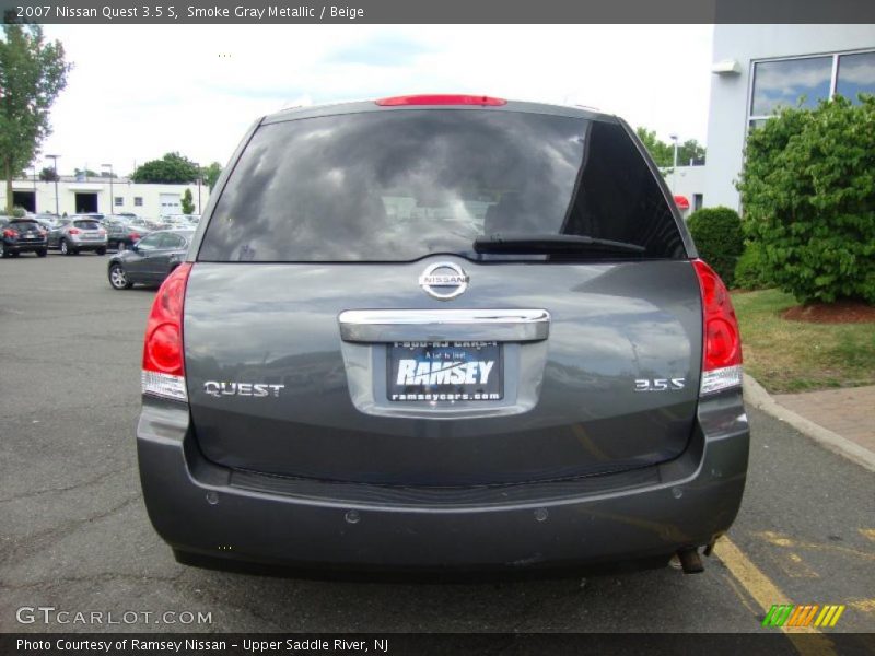 Smoke Gray Metallic / Beige 2007 Nissan Quest 3.5 S