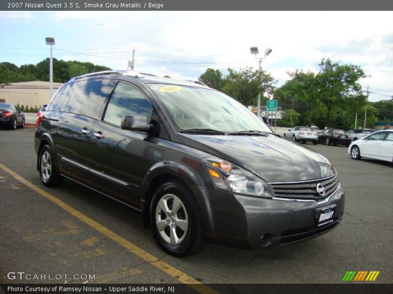 Smoke Gray Metallic / Beige 2007 Nissan Quest 3.5 S