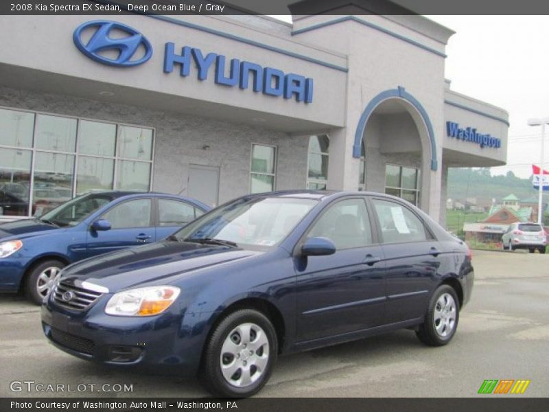 Deep Ocean Blue / Gray 2008 Kia Spectra EX Sedan