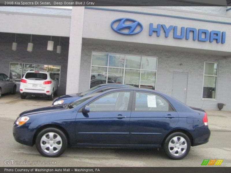 Deep Ocean Blue / Gray 2008 Kia Spectra EX Sedan