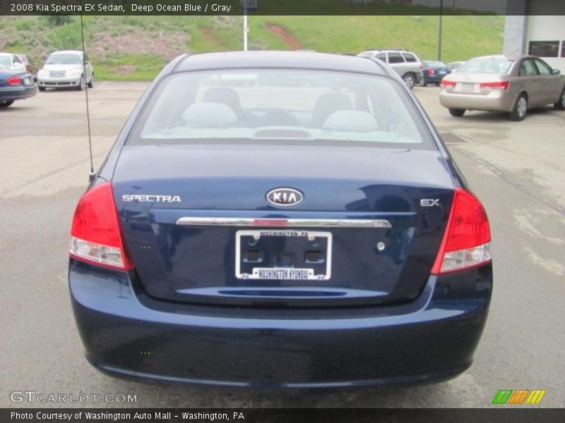 Deep Ocean Blue / Gray 2008 Kia Spectra EX Sedan