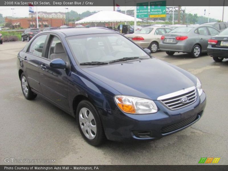 Deep Ocean Blue / Gray 2008 Kia Spectra EX Sedan