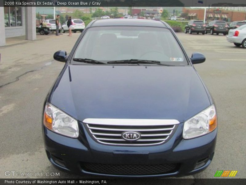 Deep Ocean Blue / Gray 2008 Kia Spectra EX Sedan