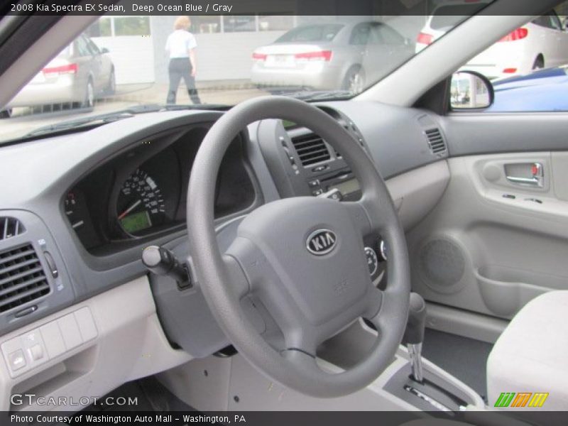 Deep Ocean Blue / Gray 2008 Kia Spectra EX Sedan