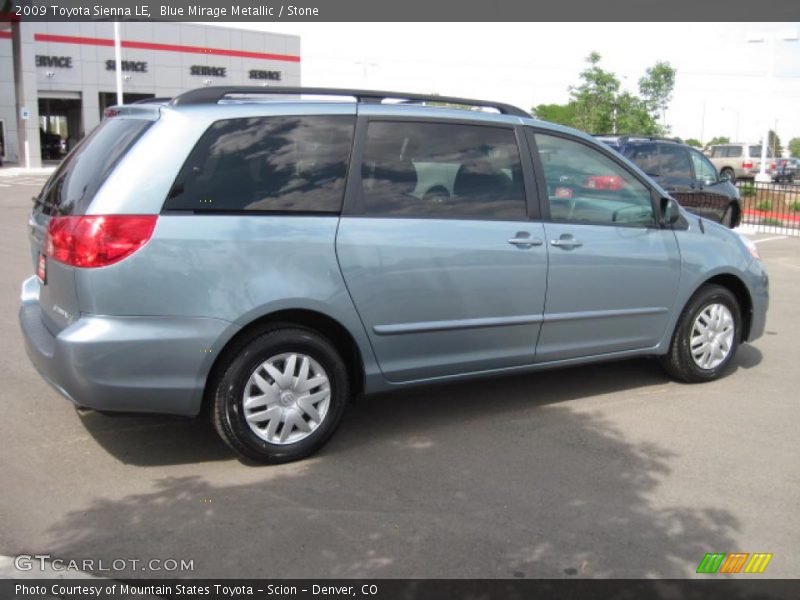 Blue Mirage Metallic / Stone 2009 Toyota Sienna LE