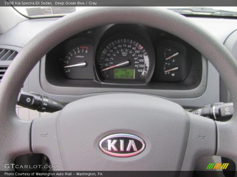 Deep Ocean Blue / Gray 2008 Kia Spectra EX Sedan