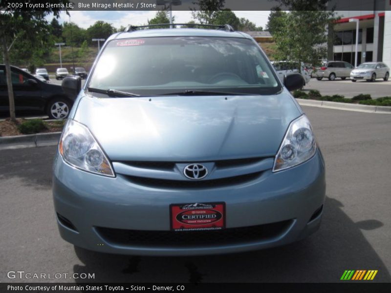 Blue Mirage Metallic / Stone 2009 Toyota Sienna LE