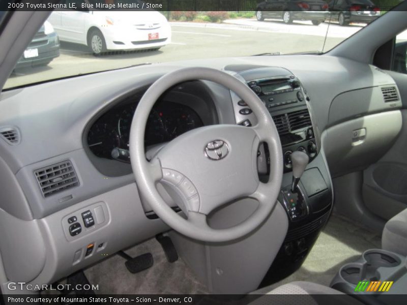 Blue Mirage Metallic / Stone 2009 Toyota Sienna LE