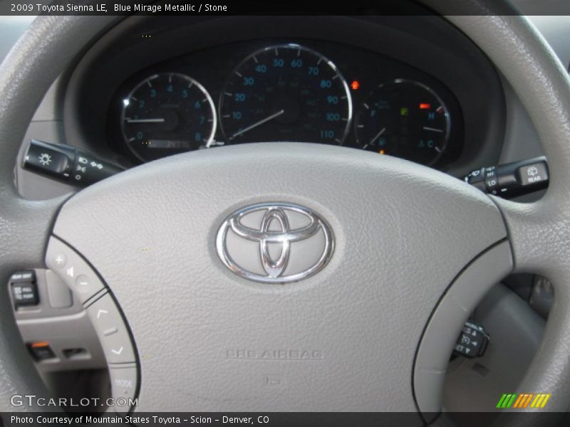 Blue Mirage Metallic / Stone 2009 Toyota Sienna LE
