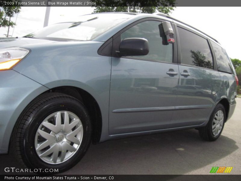 Blue Mirage Metallic / Stone 2009 Toyota Sienna LE