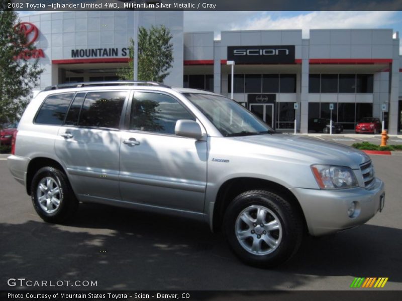 Millennium Silver Metallic / Gray 2002 Toyota Highlander Limited 4WD