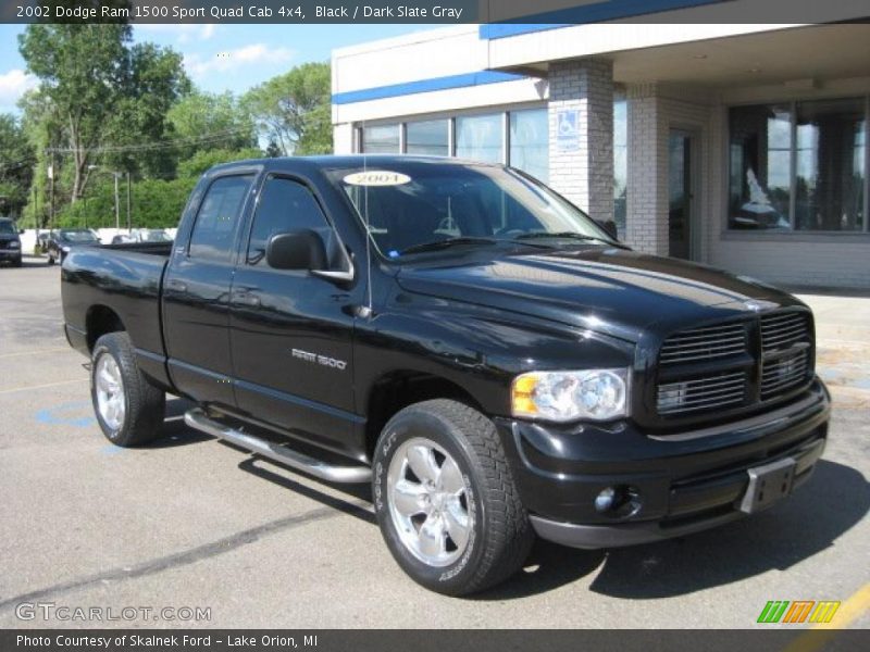 Black / Dark Slate Gray 2002 Dodge Ram 1500 Sport Quad Cab 4x4