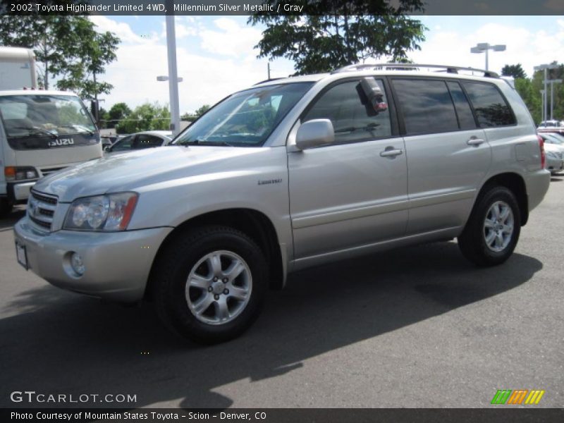 Millennium Silver Metallic / Gray 2002 Toyota Highlander Limited 4WD