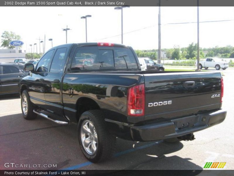 Black / Dark Slate Gray 2002 Dodge Ram 1500 Sport Quad Cab 4x4