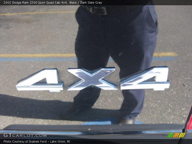Black / Dark Slate Gray 2002 Dodge Ram 1500 Sport Quad Cab 4x4
