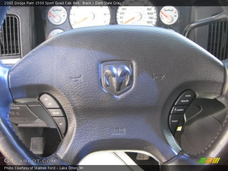 Black / Dark Slate Gray 2002 Dodge Ram 1500 Sport Quad Cab 4x4