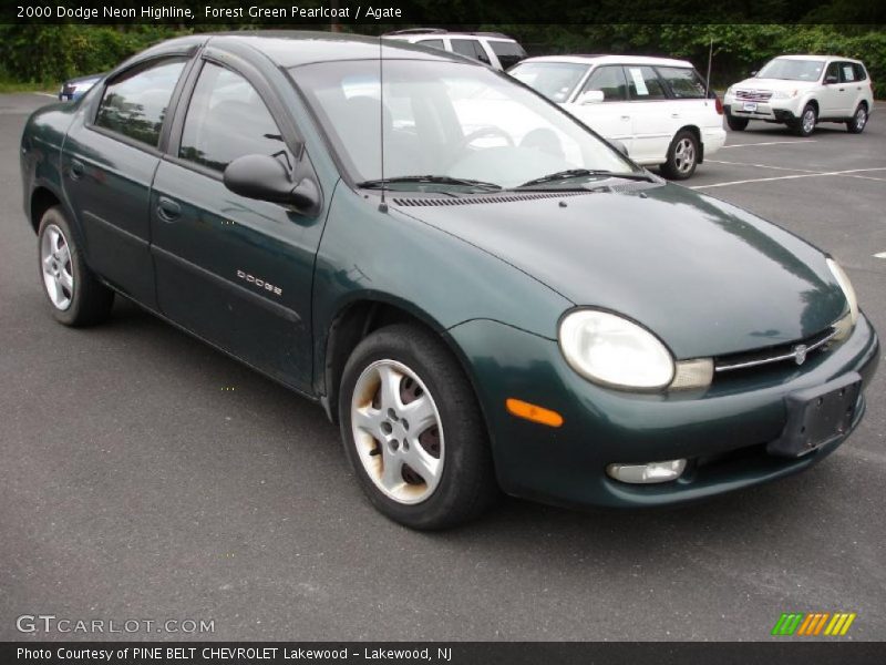 Forest Green Pearlcoat / Agate 2000 Dodge Neon Highline